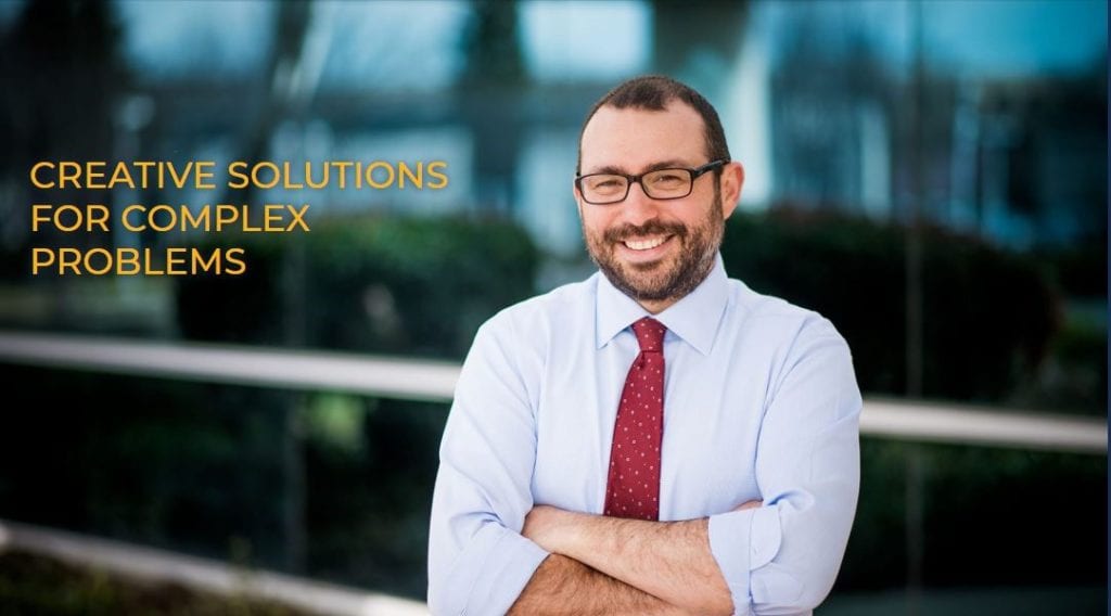 Complex Business Litigation Lawyer Landon Bailey pictured with 2019 super lawyer badge